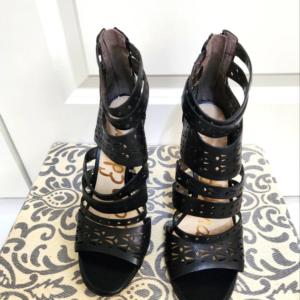 NEW Sam Edelman Alysia Leather Heels - Picture 7 of 8